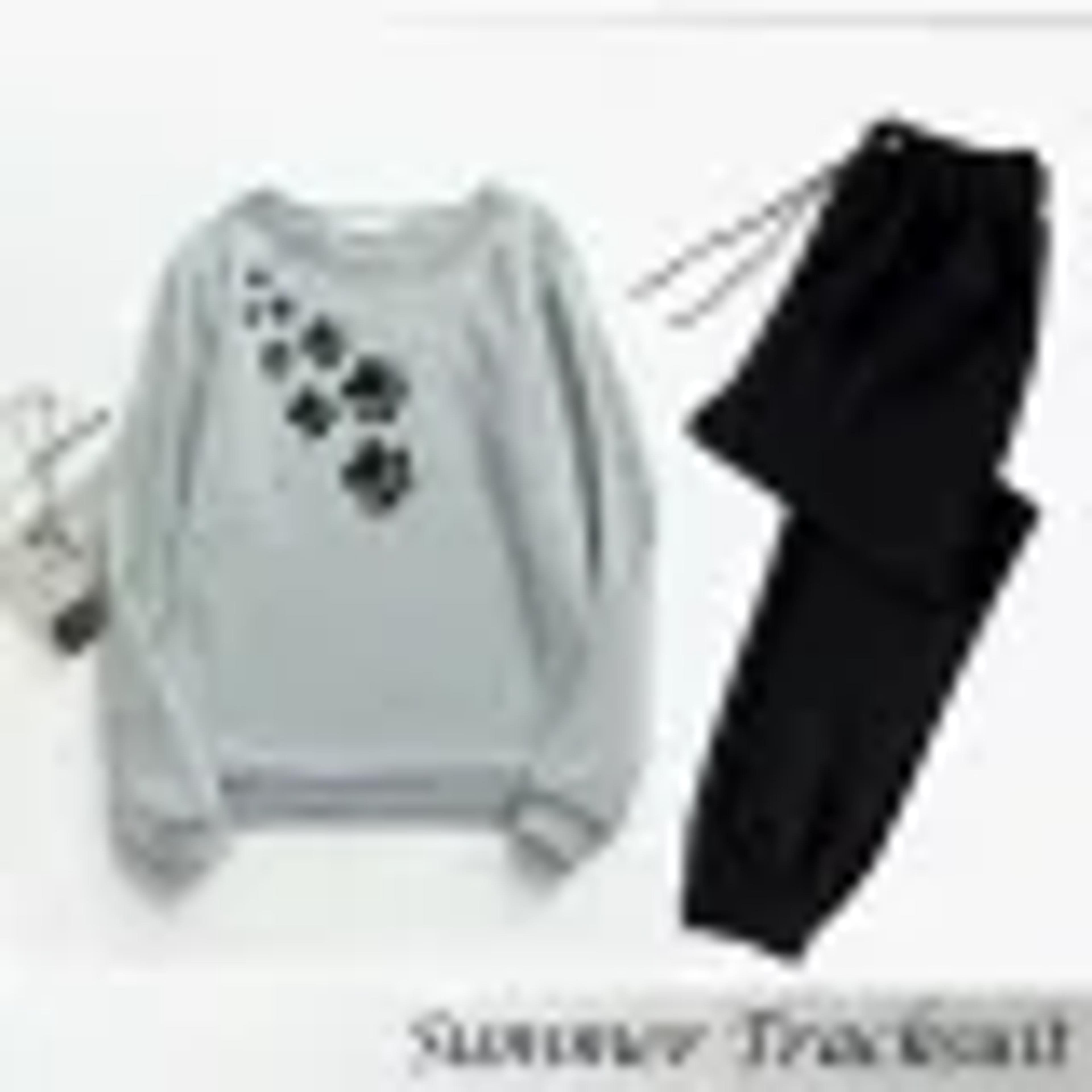 Cat Paws Printed Tracksuit Soft Fabric Summer Sweatshirt & Trouser Track Suit for_Boys_Girl_Women Trendy Fashion Wear Track Suit Gym Sports Workout Wear image 3