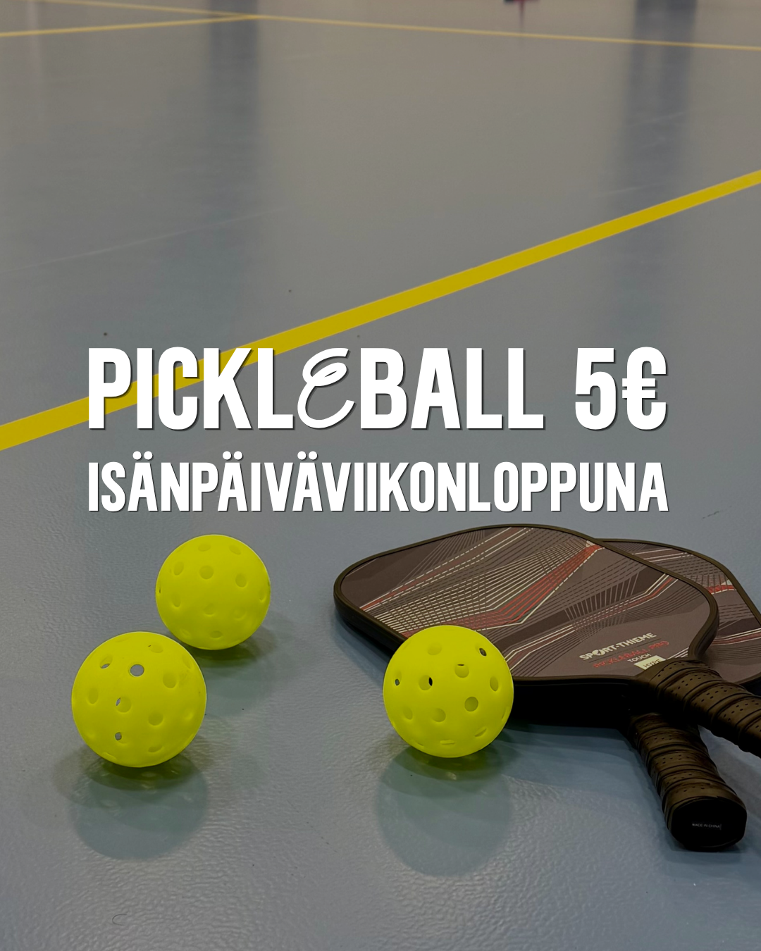 Haasta isä pickleballiin – kenttä vain 5 € isänpäiväviikonloppuna
