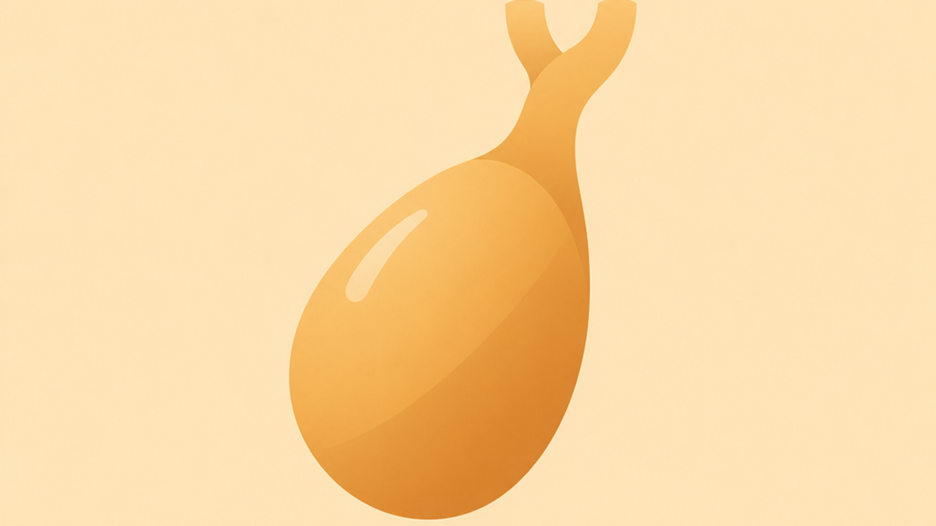 Flat amber illustration of a gallbladder, for a guide on whether Mounjaro can cause gallstones
