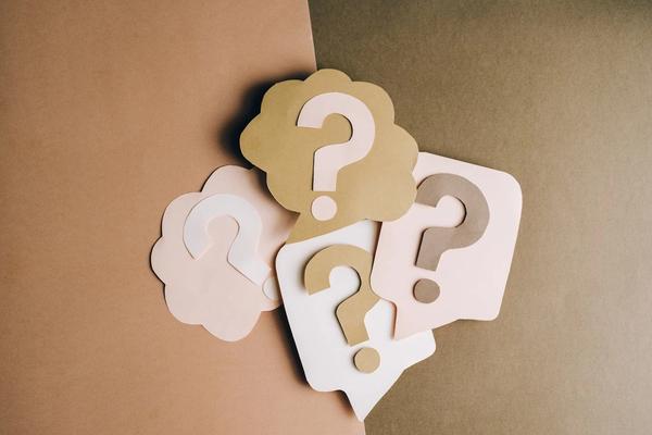 Cardboard question marks