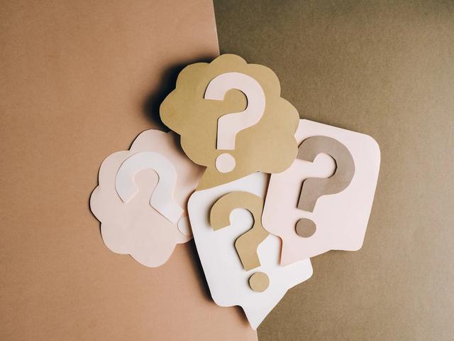 Cardboard question marks