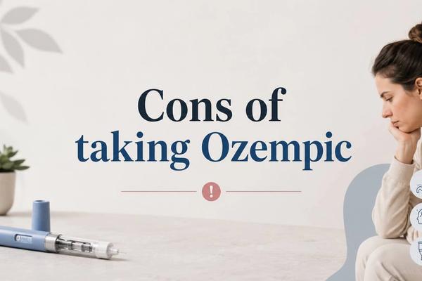Woman thinking about the cons of taking ozempic
