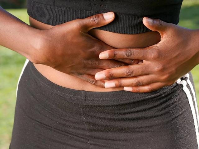 Person having stomach pain