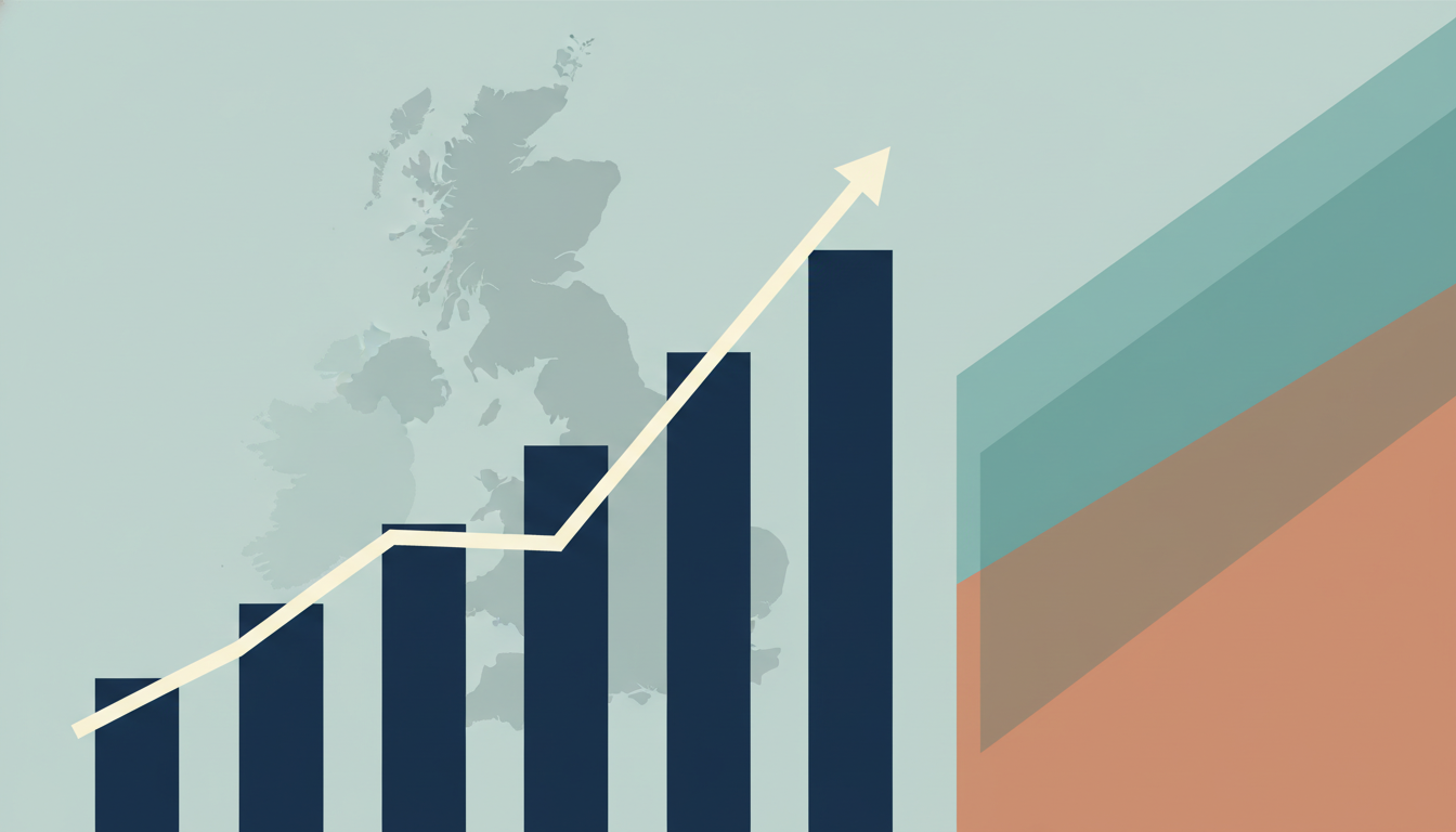 Bar chart with rising line