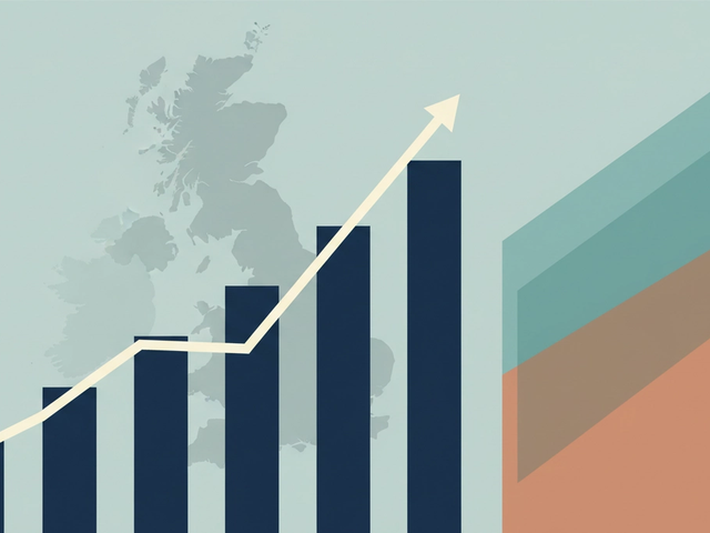 Bar chart with rising line