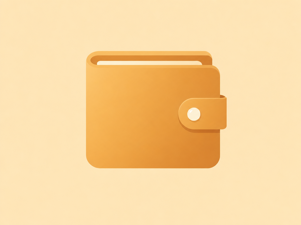 Flat-vector amber wallet illustration representing CheqUp review UK costs and pricing