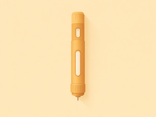Survodutide injection pen illustration, a next-generation GLP-1 and glucagon weight loss treatment