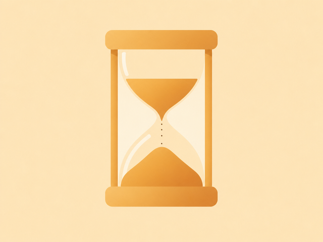 Minimalist amber hourglass illustration representing how long Mounjaro stays in your system