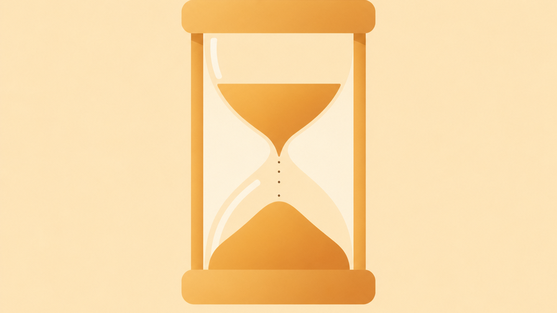 Minimalist amber hourglass illustration representing how long Mounjaro stays in your system