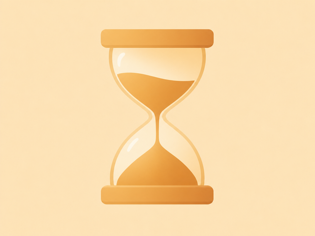 Amber hourglass illustration representing how long Mounjaro takes to work