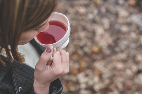 Woman drinking tea