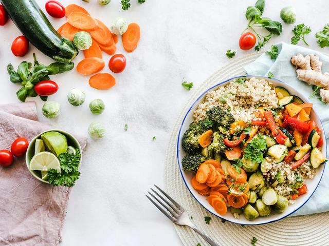 Vegetable salad on a plate