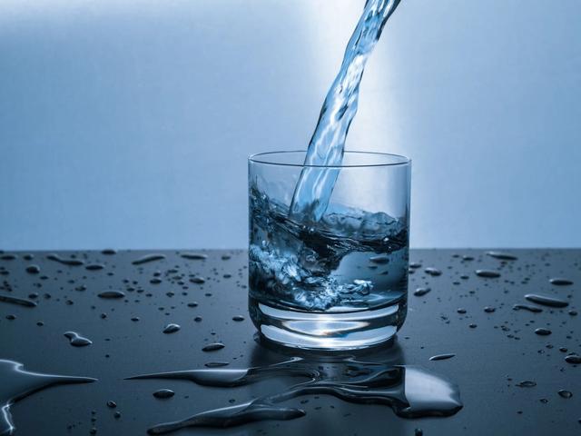 Water being poured into a glass