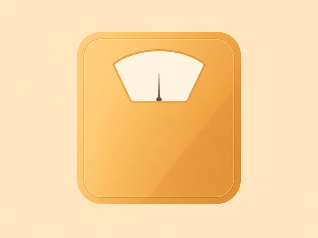 Flat-vector illustration of a bathroom scale, illustrating how to lose a stone in a week