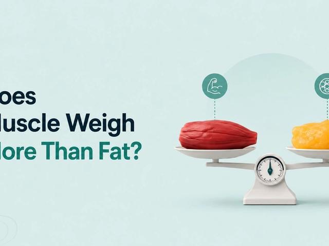Muscle vs. fat on a weight scale