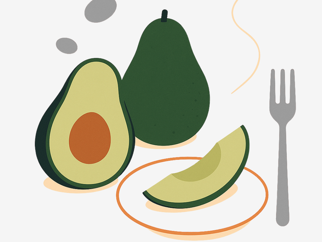 Avocados on a plate