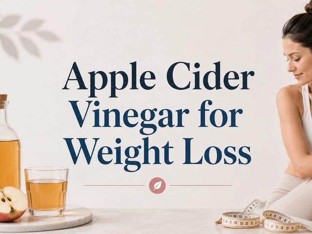 Woman sitting with apple cider vinegar