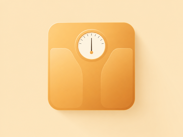 Warm minimalist illustration of a bathroom scale for a Second Nature review UK