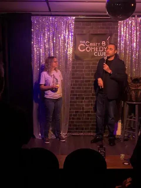 Crowd work at The Cristy B Comedy Club