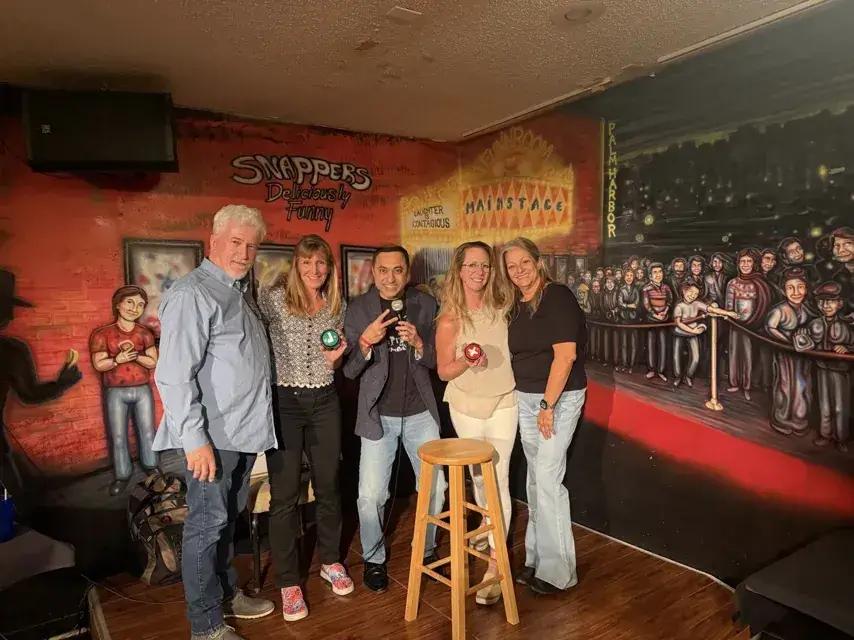 After the show at Snappers Comedy Club, Palm Harbor