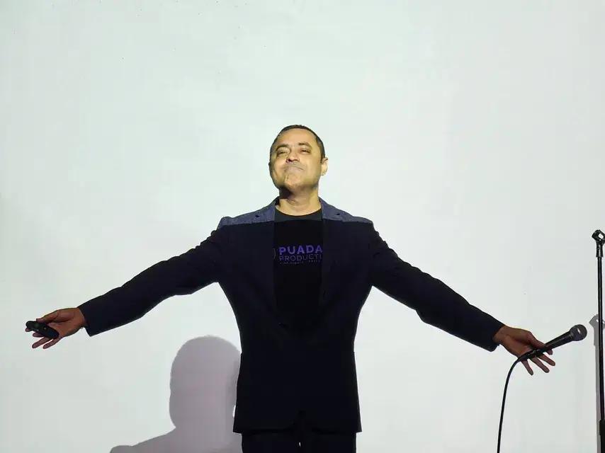 Taking the applause at the end of a set