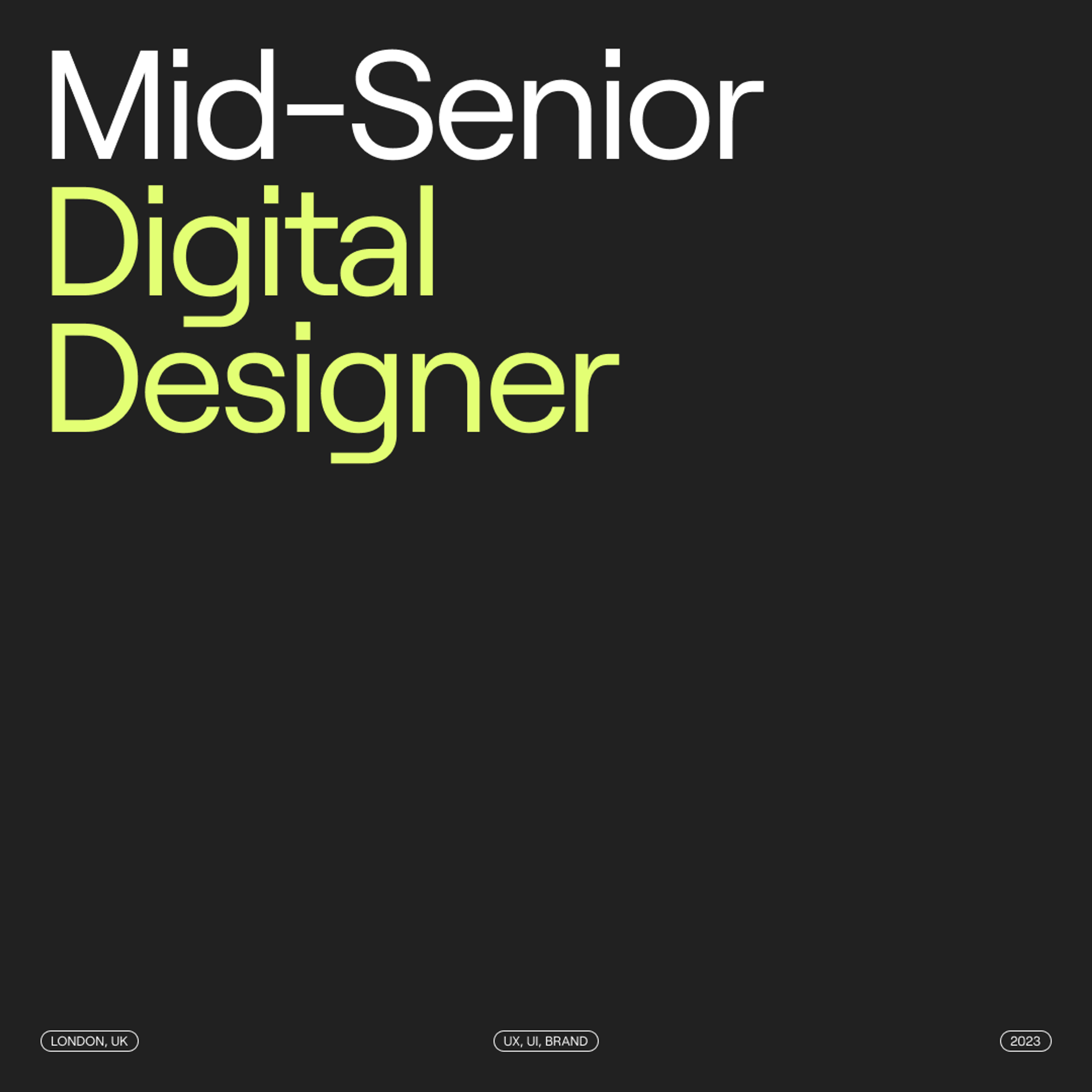 Vacancy: Mid-Senior Designer 