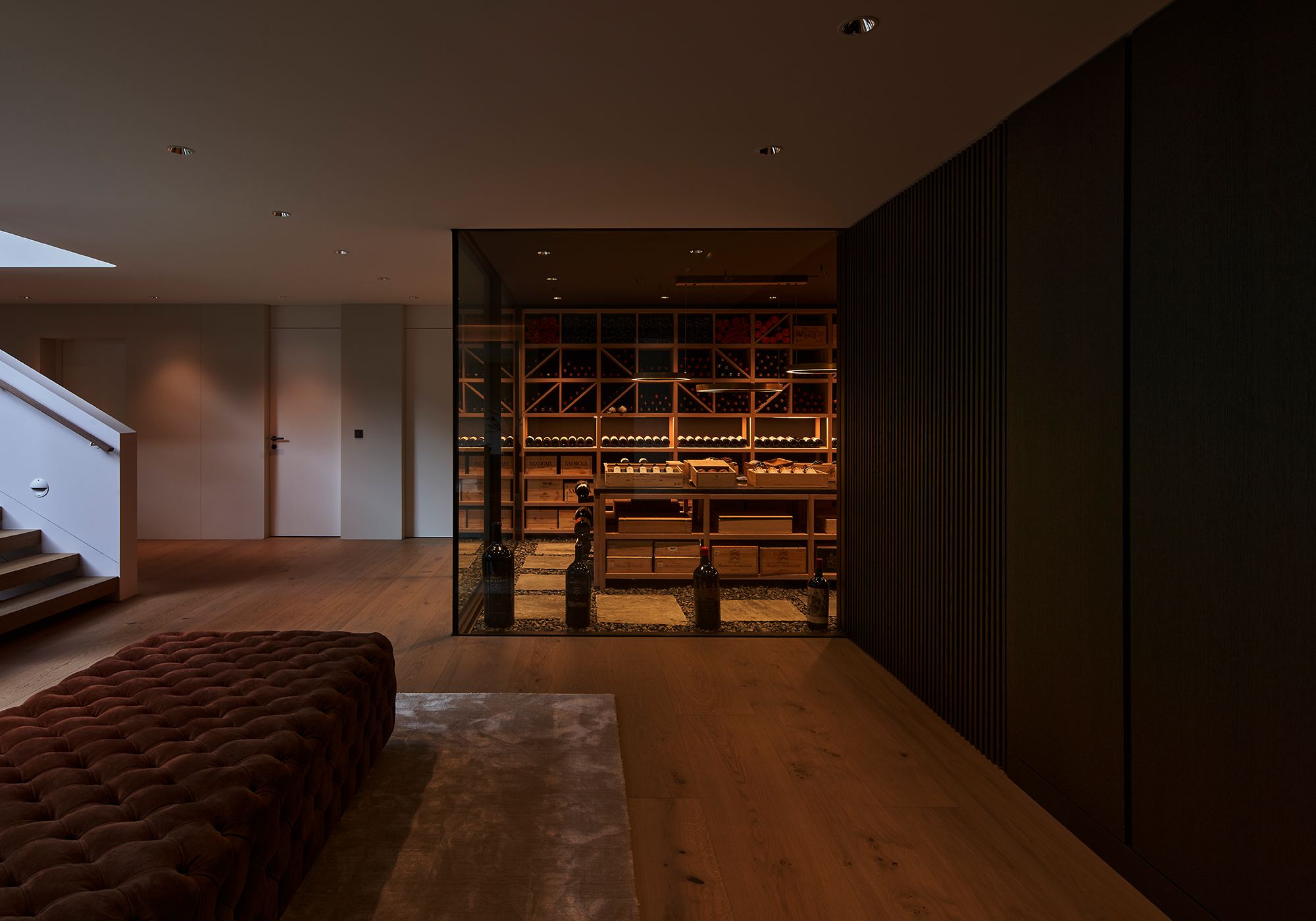 Lower floor with glazed wine cellar – Single-family house in Schindellegi