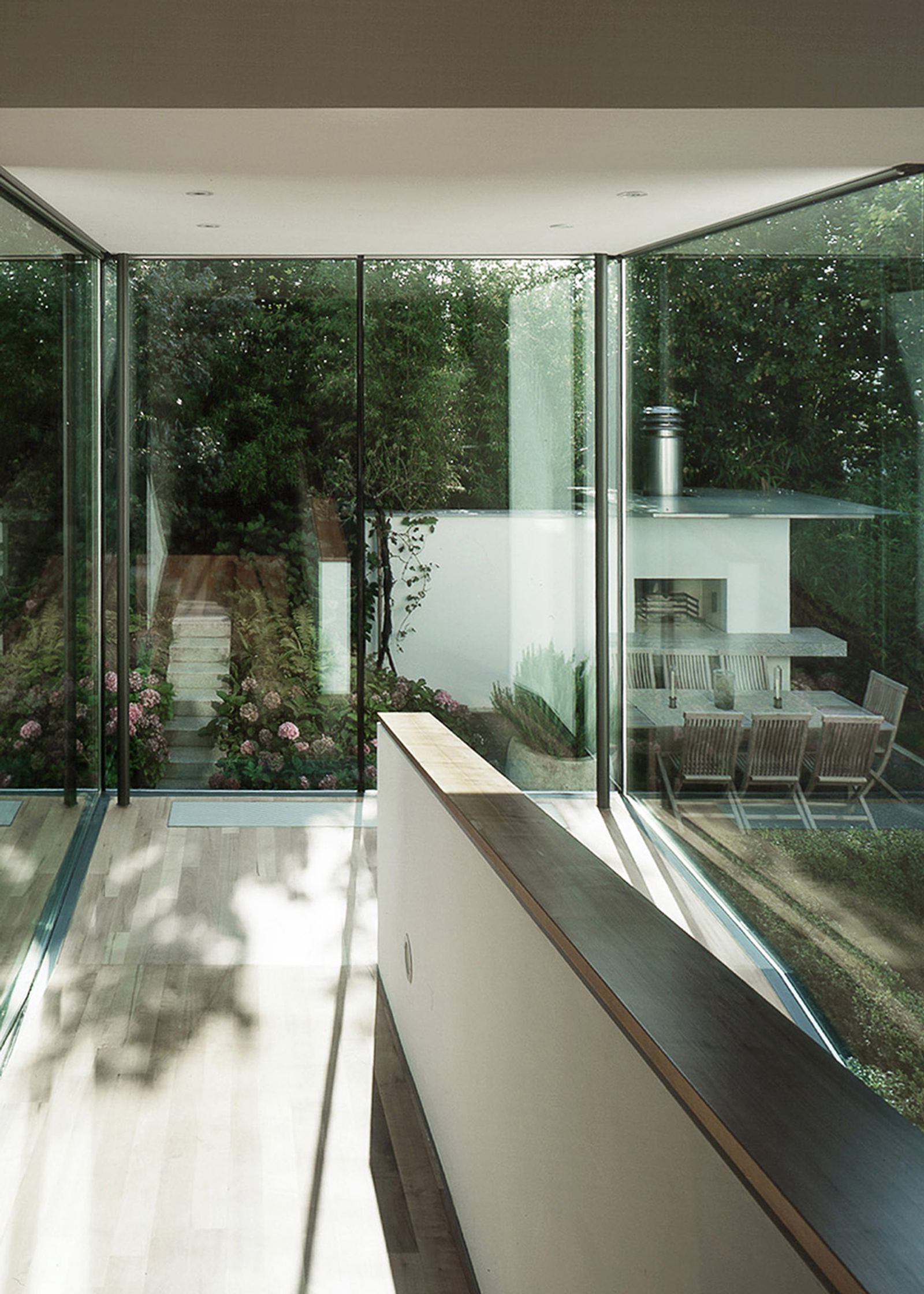 Glazed room with green view