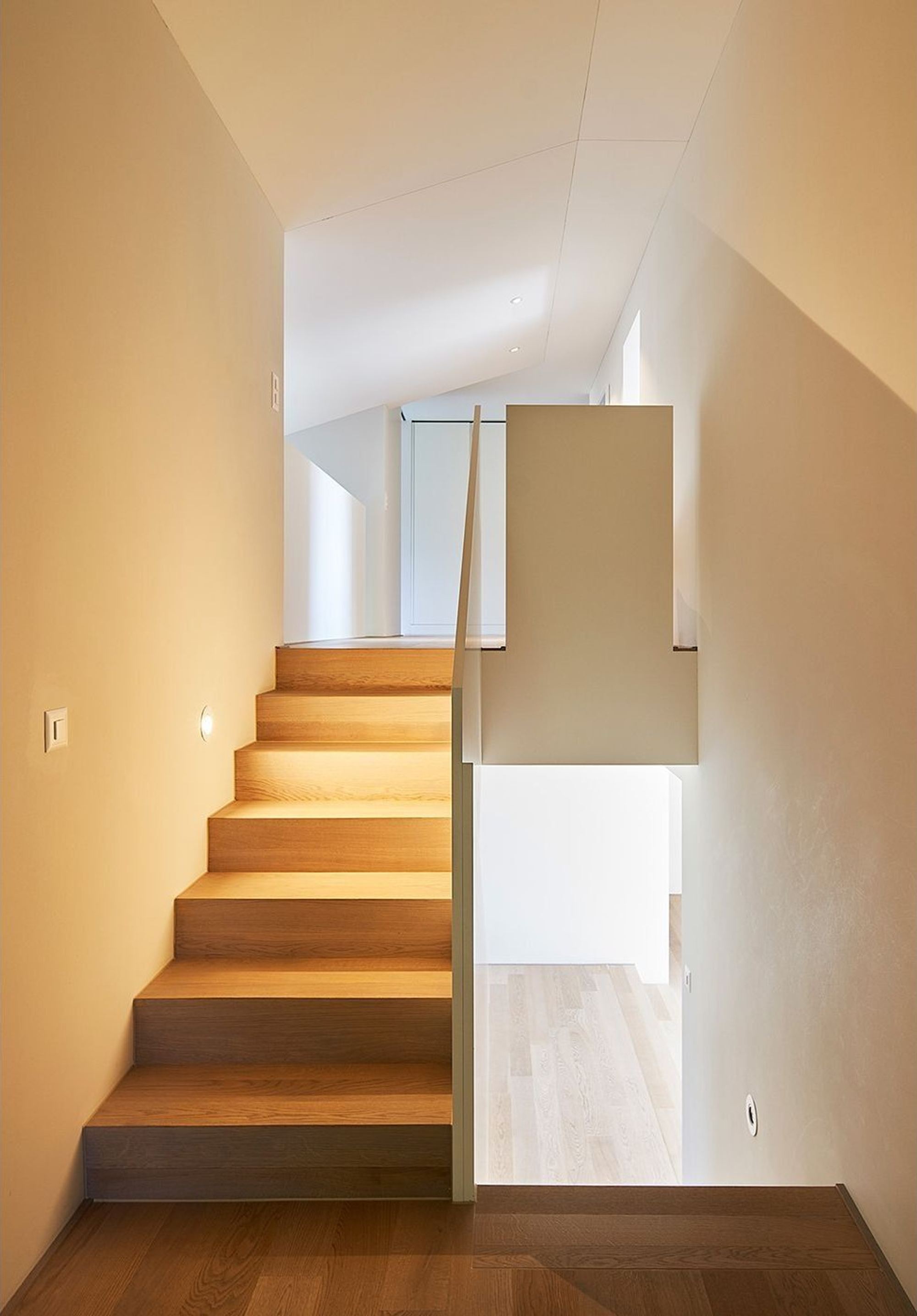 Timber staircase with skylight – Interiors and landscape, Zumikon