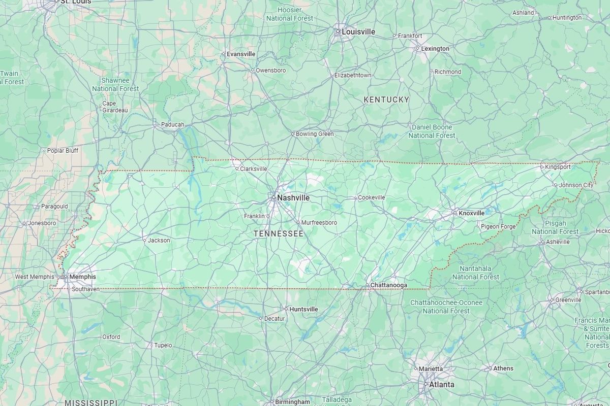 Tennessee map