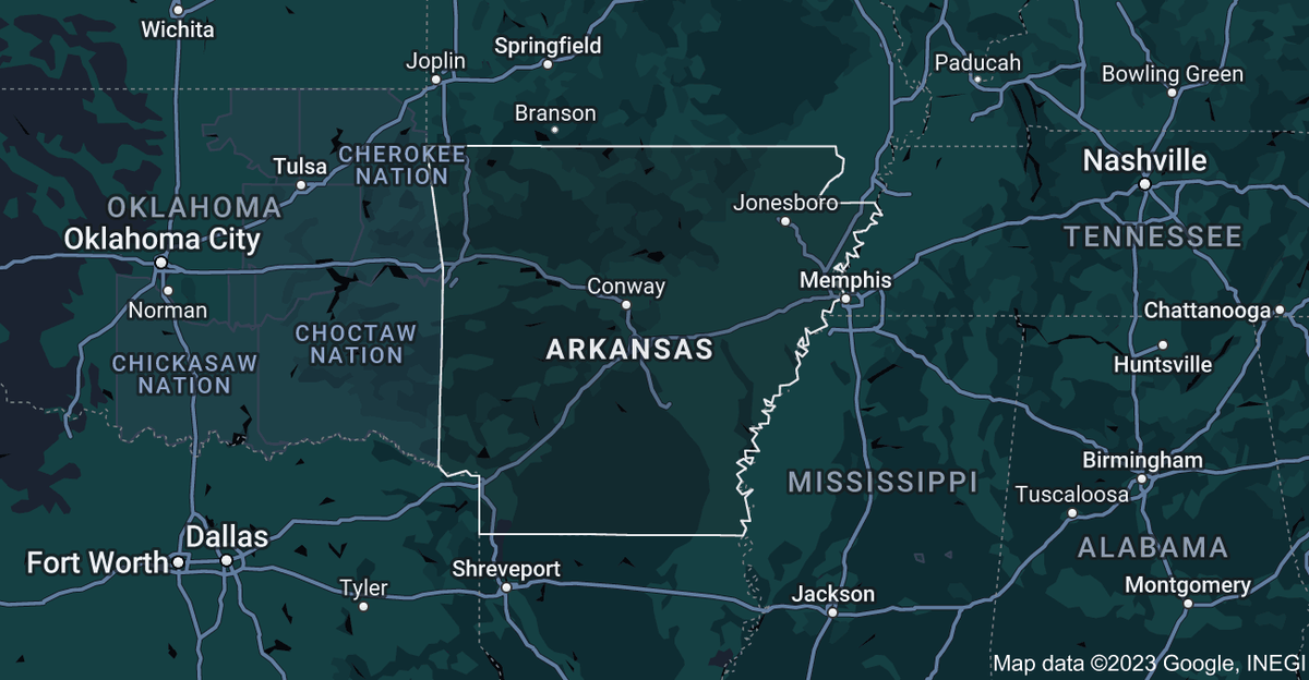Arkansas map