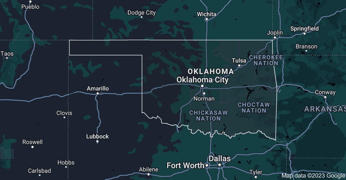 Oklahoma map