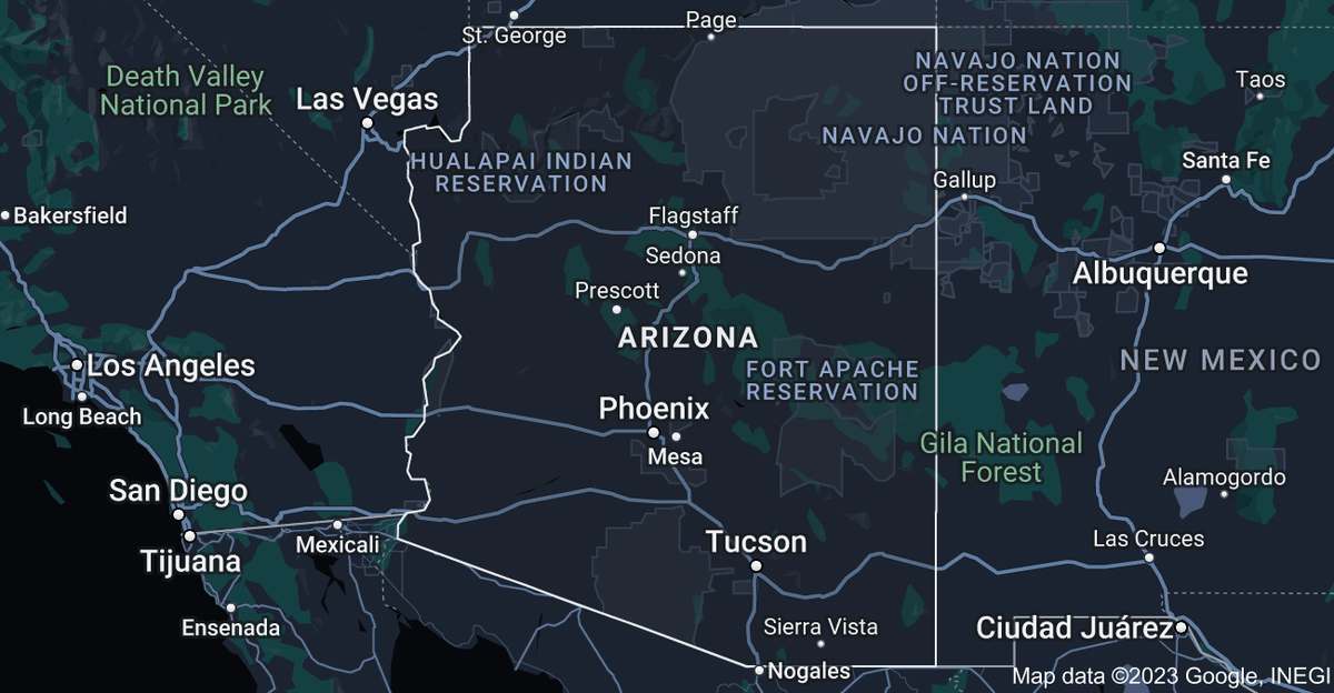 Arizona map