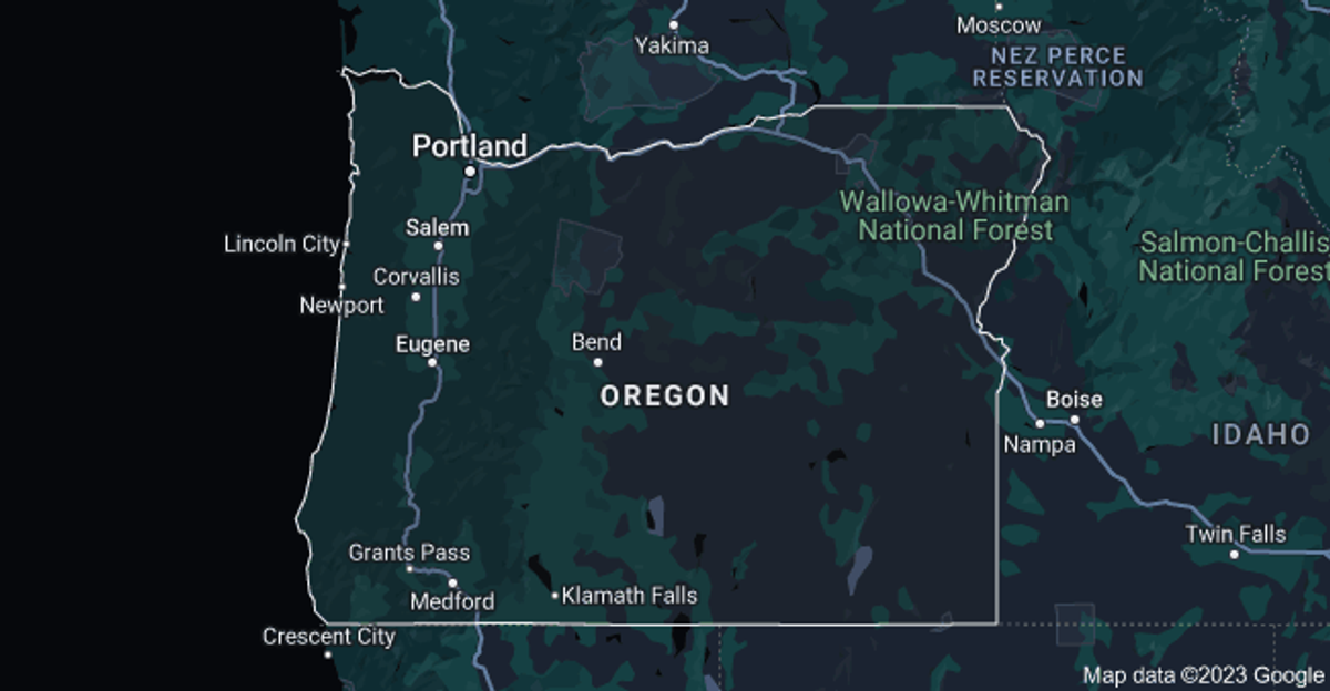 Oregon map