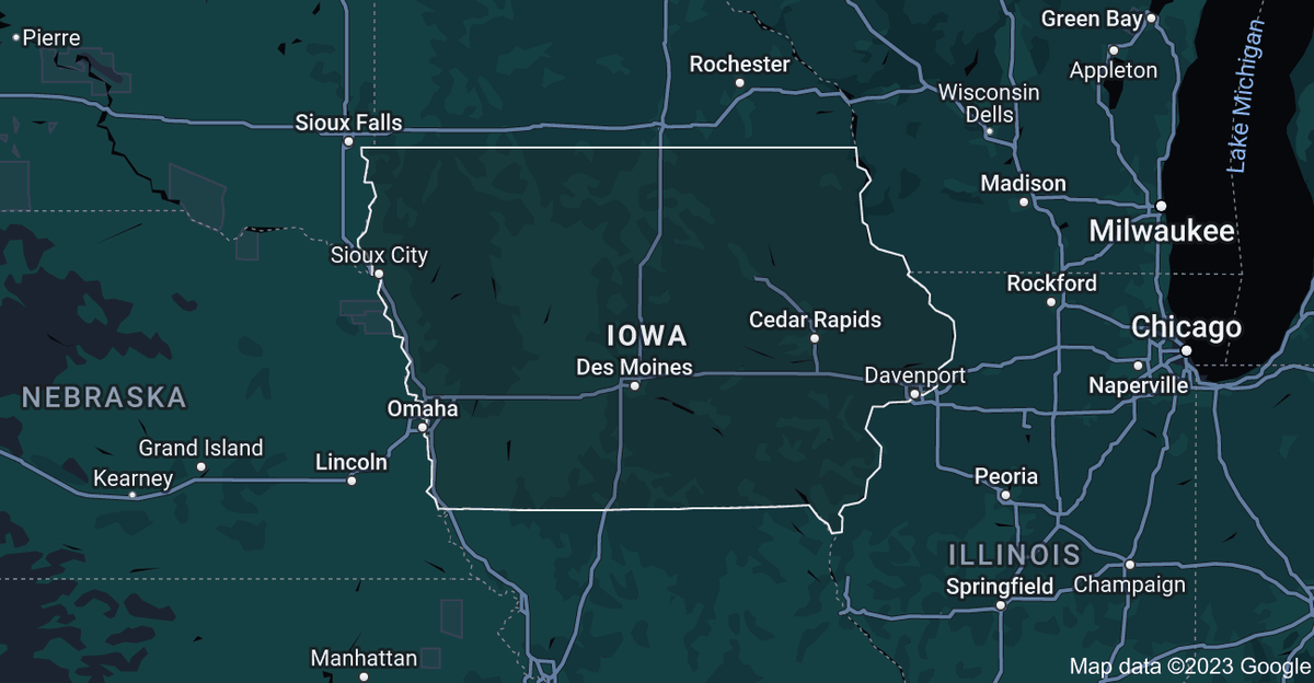 Iowa map