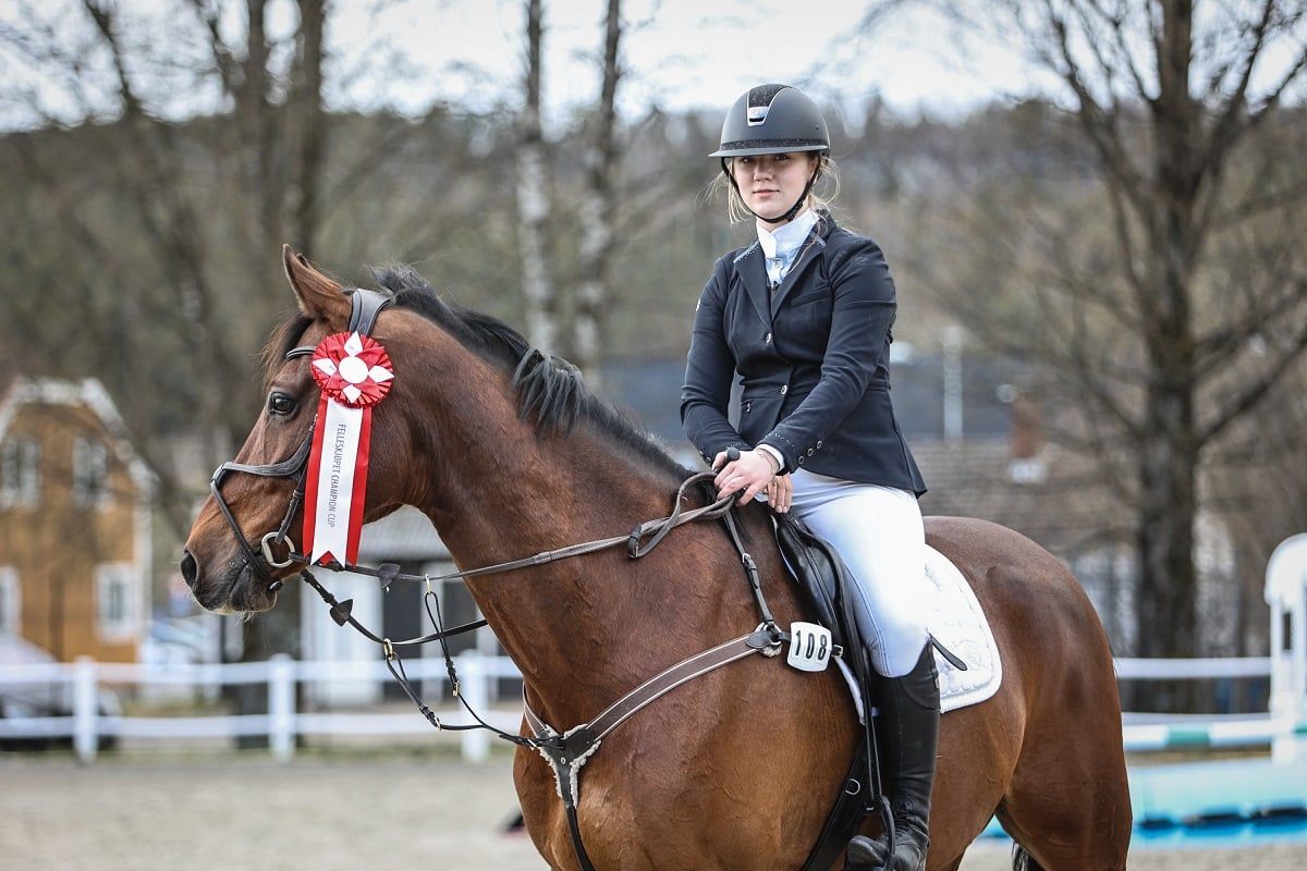 Cornelia Rosenfeld red Toulon-sønnen Impression JTL inn til en finfin andreplass i Champion Cup. Foto: NRYF