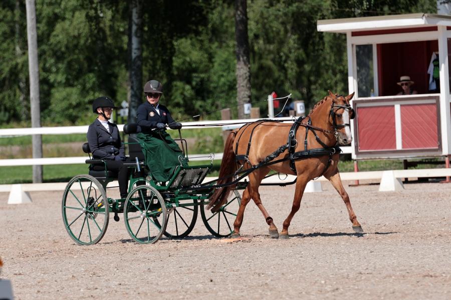 Vild Valen-Senstad og Maja innkasserte ny bestescore i dressuren og vant åpningsklassen i U25. (Foto: Leena Kahisaari)