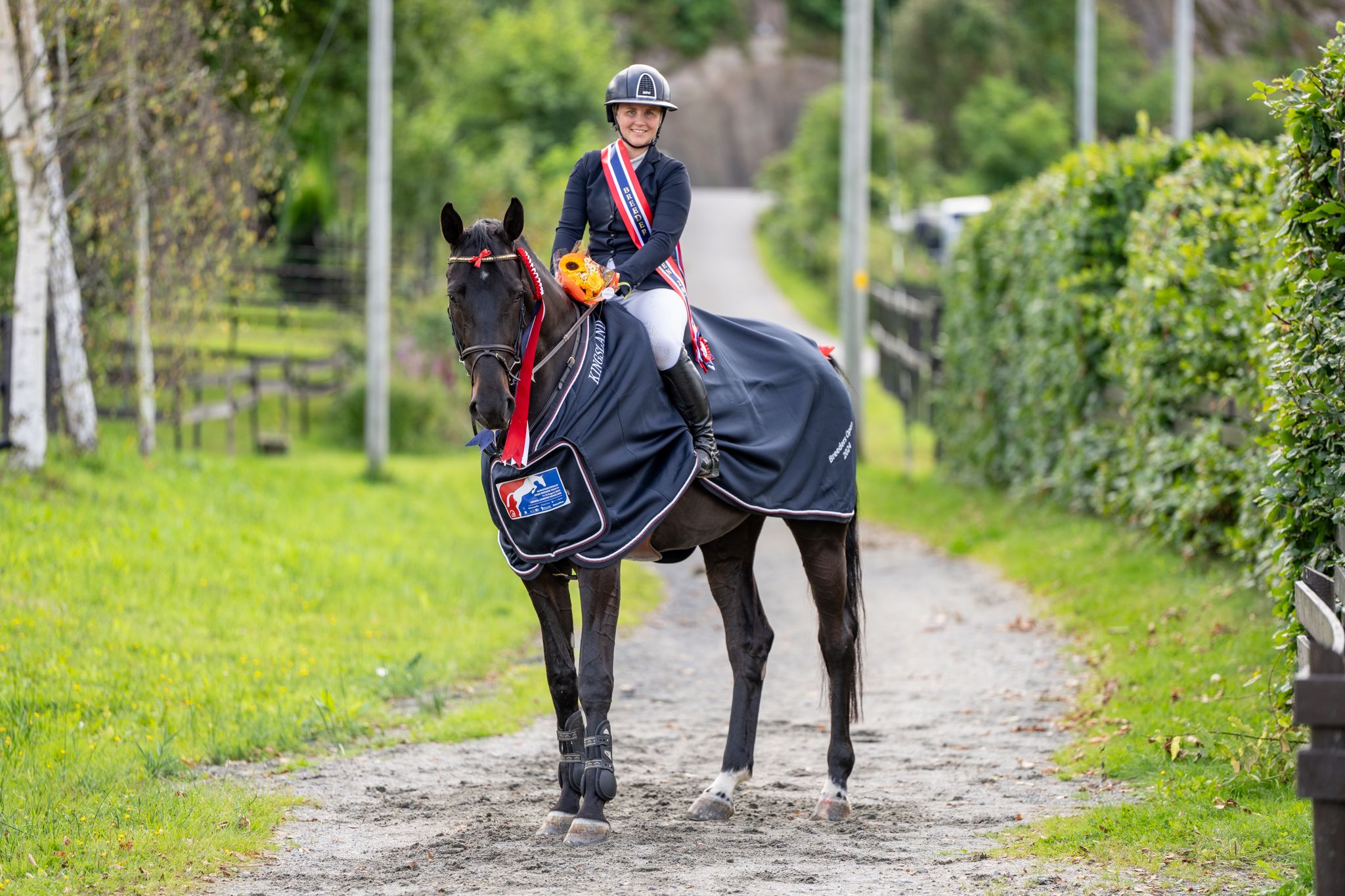 Cornelia Emilie Kasin og I'm Special Indeed Z (I'm Special de Muze) som Cornelia selv har avlet.