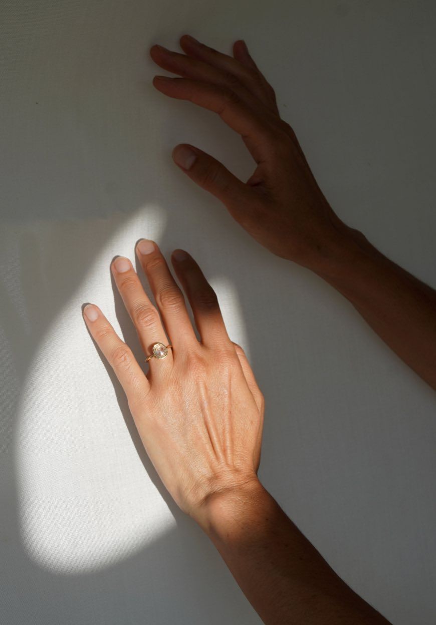 Rose Cut Icy Mineral Diamond