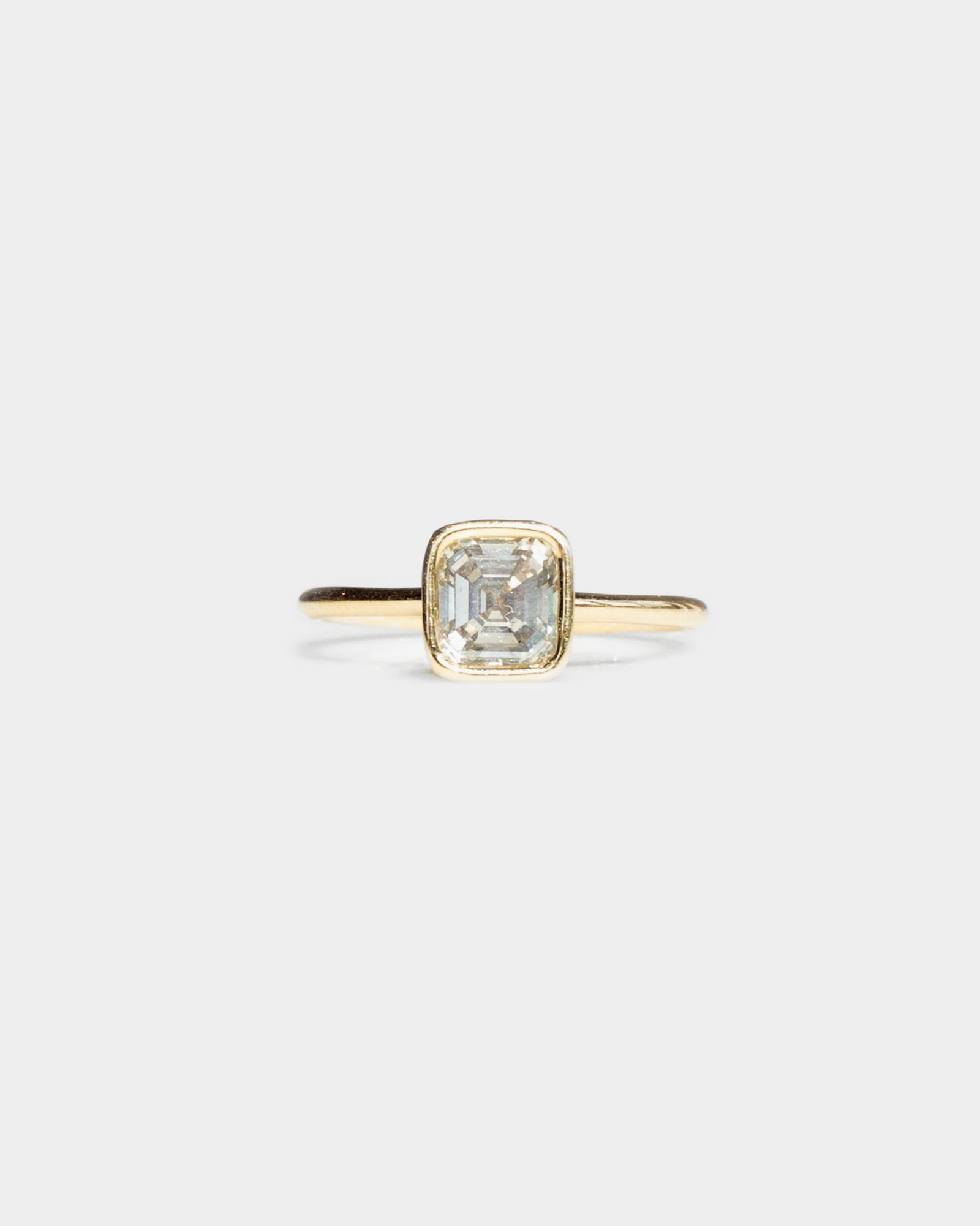 Emerald Cut Blue Grey Diamond