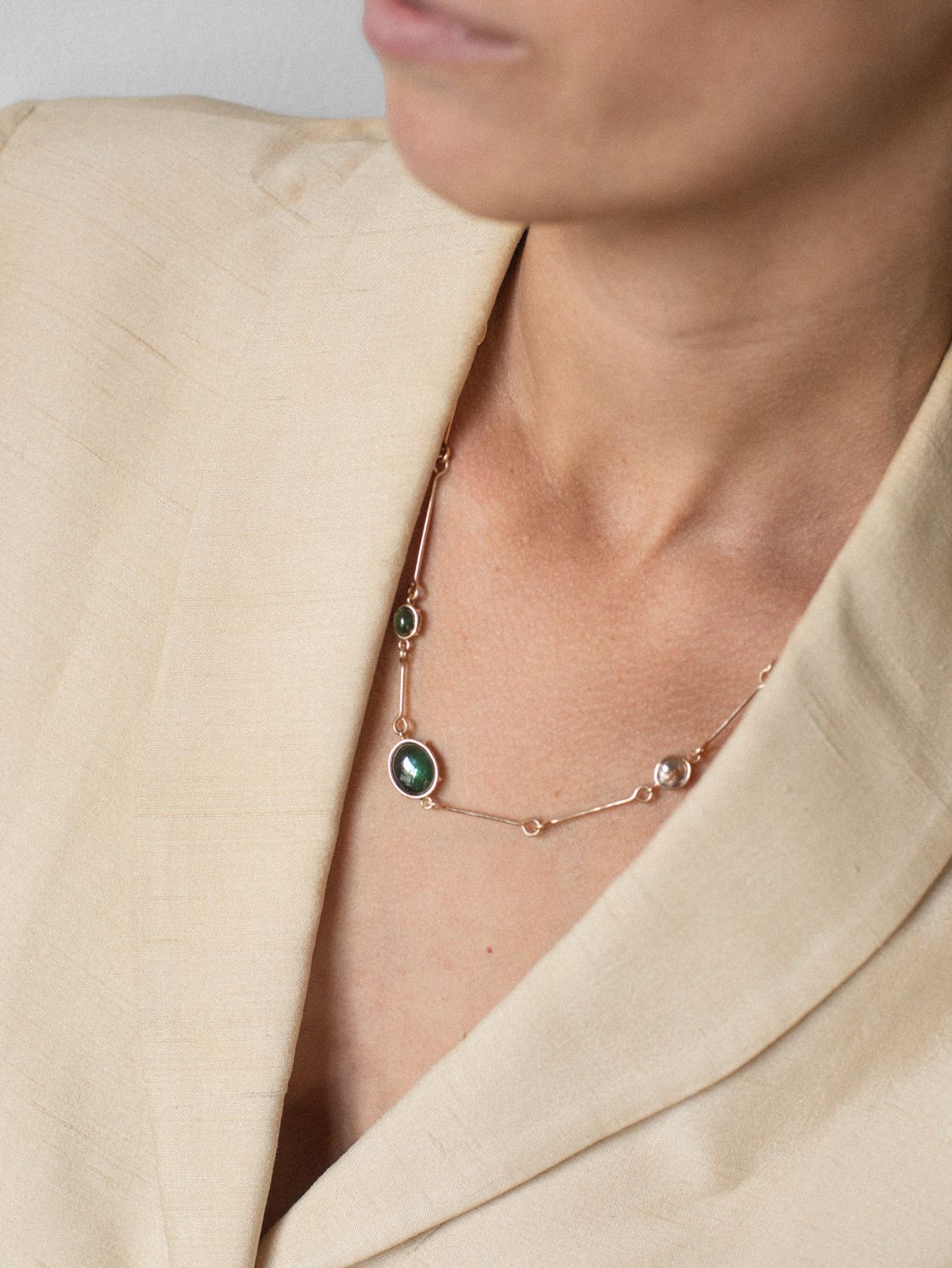 14K DUSTED TREES NECKLACE