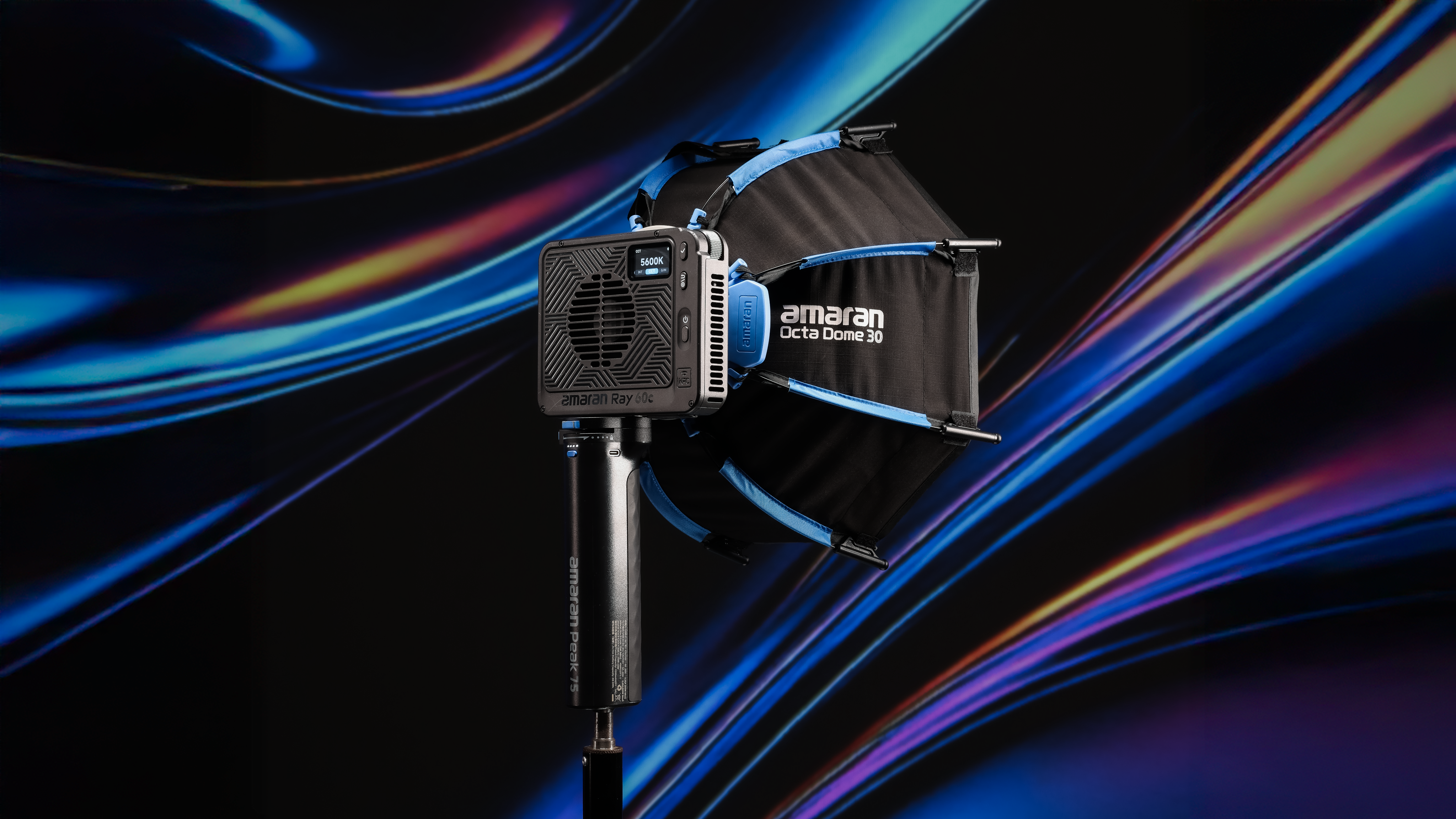 amaran Ray 60c compact full-color COB light for mobile creators