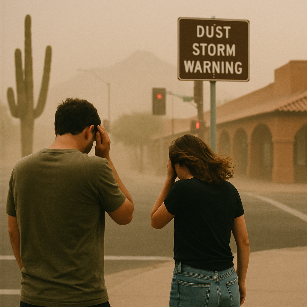 AI-generated editorial image related to dust storm