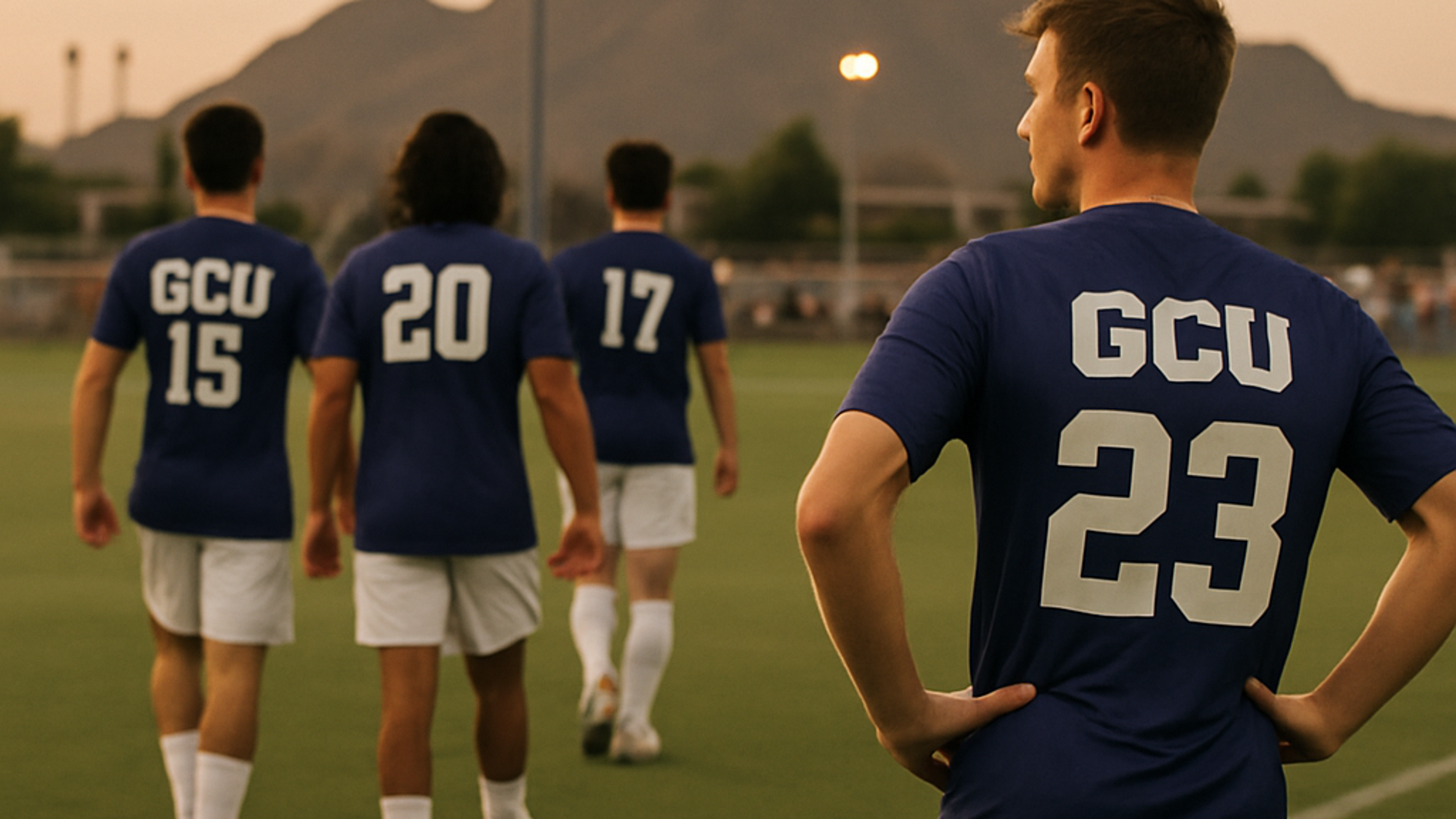 AI-generated editorial image related to Grand Canyon men's soccer