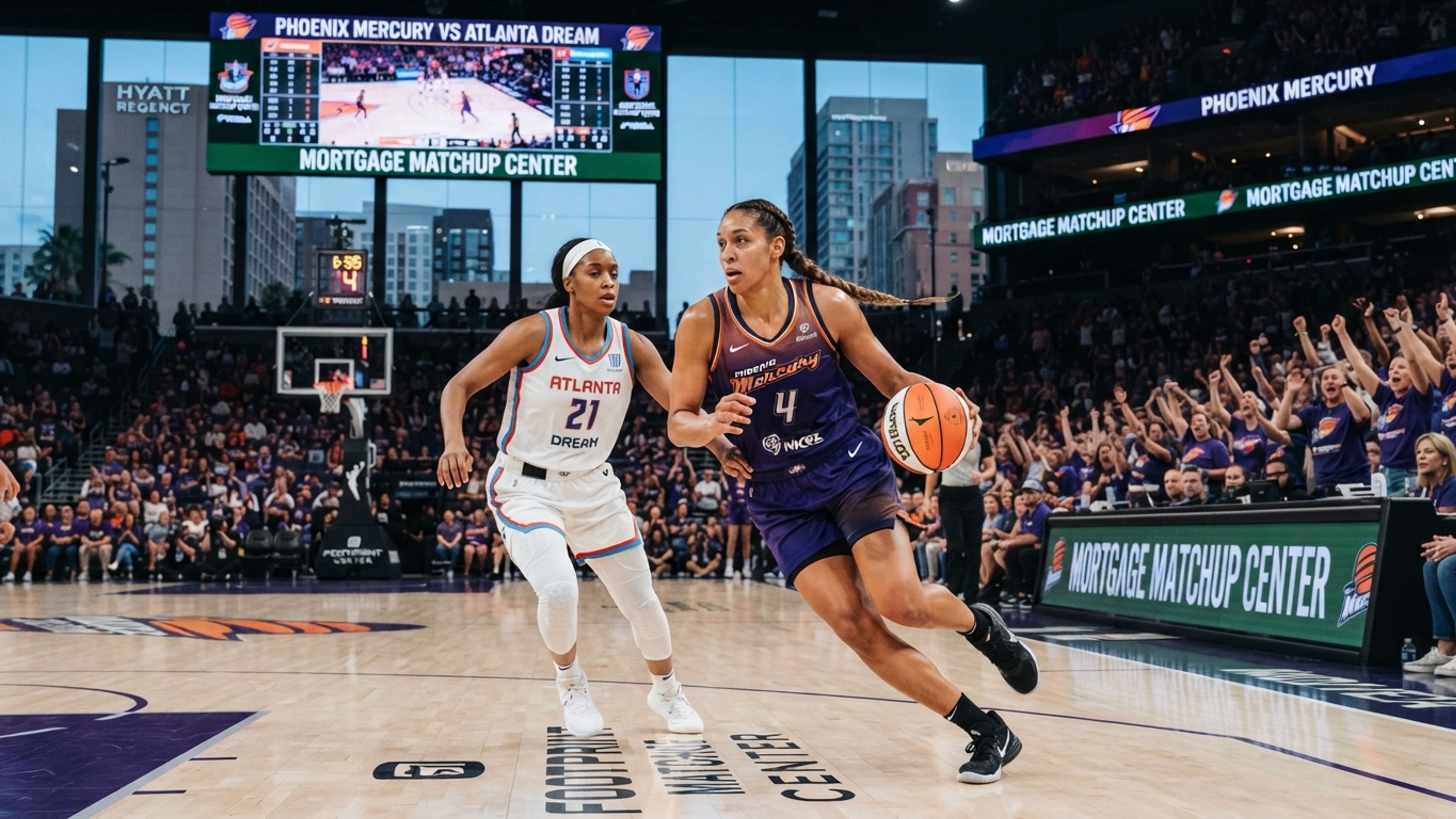 AI-generated editorial image related to Phoenix Mercury