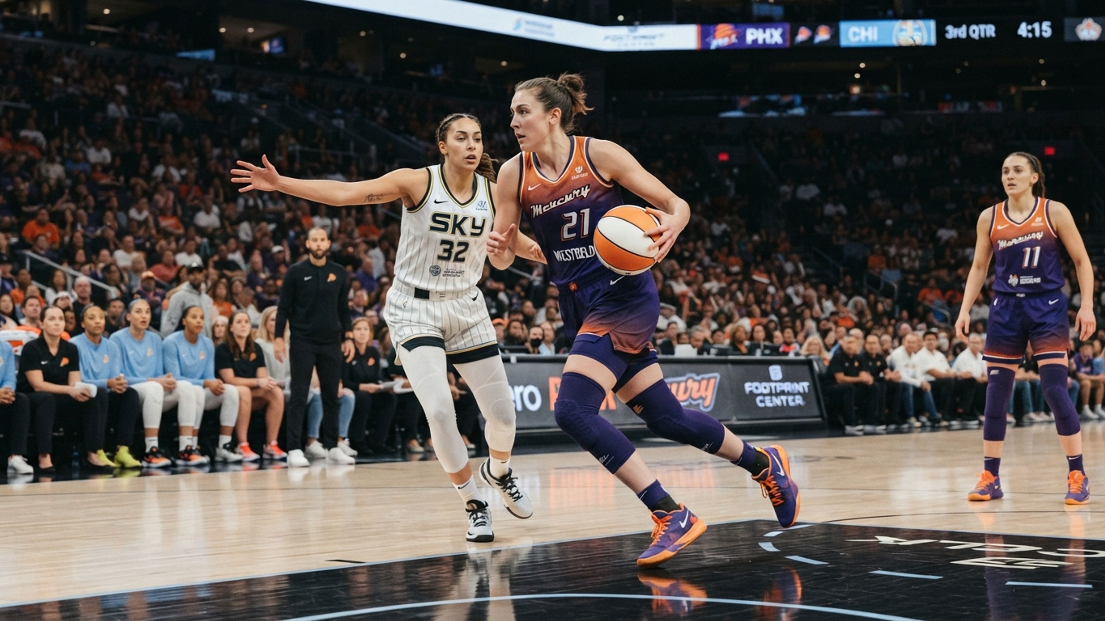 AI-generated editorial image related to Phoenix Mercury
