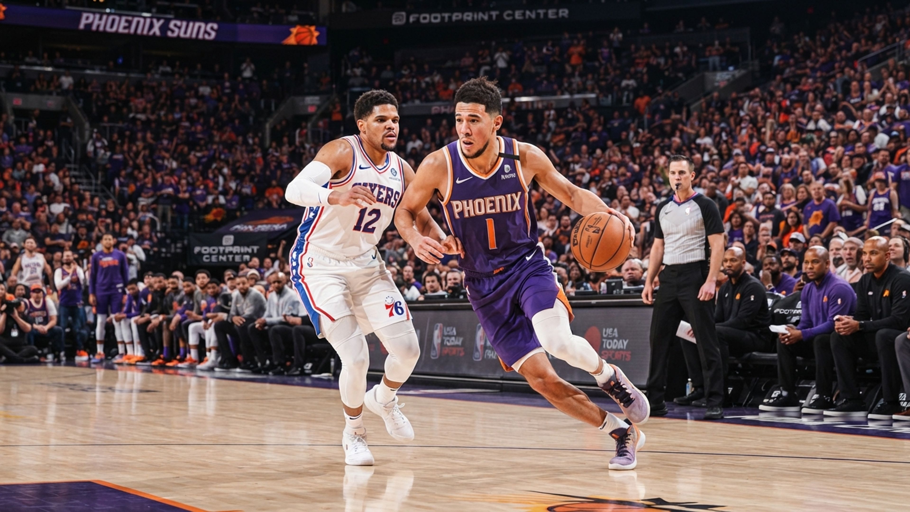 AI-generated editorial image related to Phoenix Suns