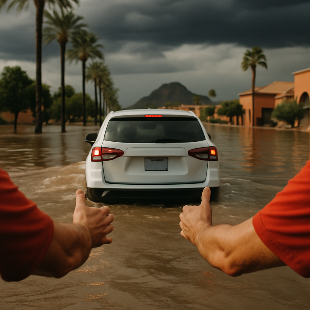 Mesa storms bring flooding, outages and a rescue — because monsoon season