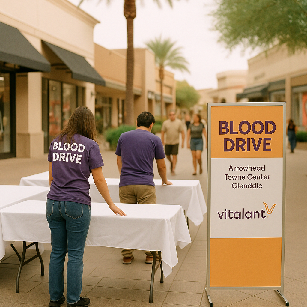 Arrowhead Towne Center teams up with Vitalant for a summer blood drive in Glendale