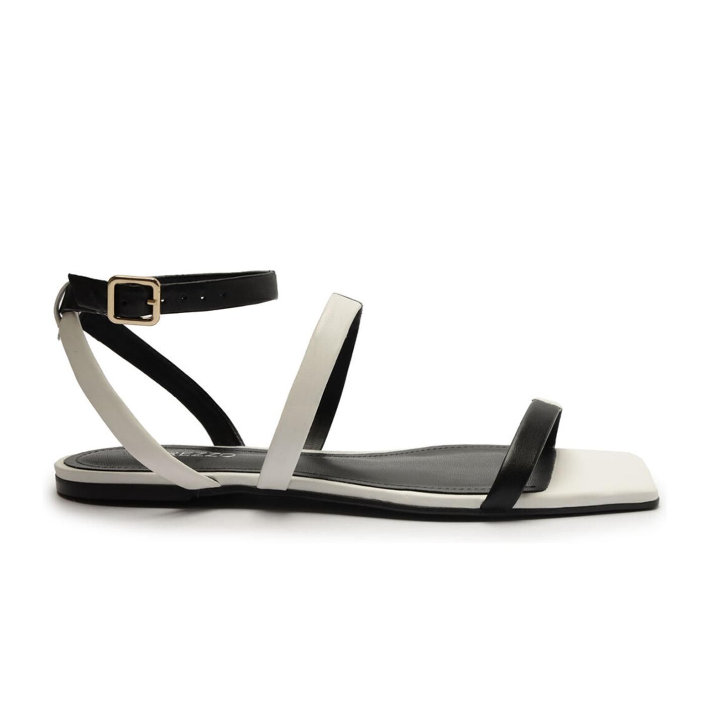 Sandalia flat A1210501580001U x28j8 - white salt/preto